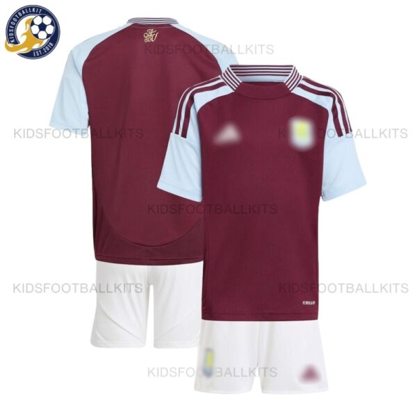 Aston Villa Home Kids Football Kit 2024/25 - Overview No Socks