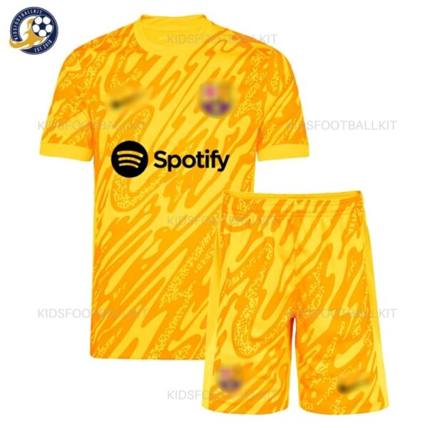 Barcelona Yellow Goalkeeper Kids Kit 2024/25