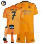 Real Madrid Away Kids Kit 2024/25 VINI JR. 7 With Socks
