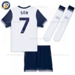 Tottenham Home Kid Kit 24-25 With Socks SON 7 Pritned
