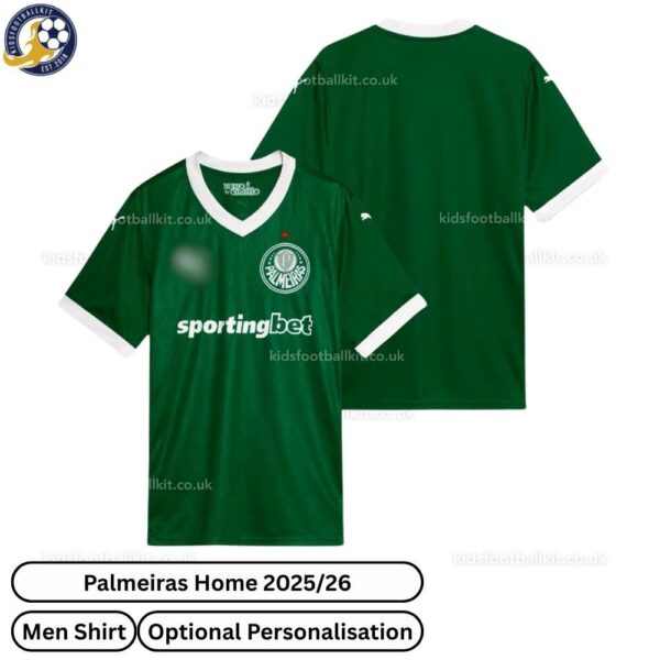 Palmeiras Home Men Football Shirt 2025_26-over view-b
