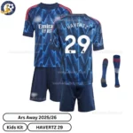 ar-snl Away Kids Football Kit 2025/26 – HAVERTZ 29 - blur