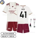 ar-snl Third Kids Football Kit 2025_26 – RICE 41 -over view with socks