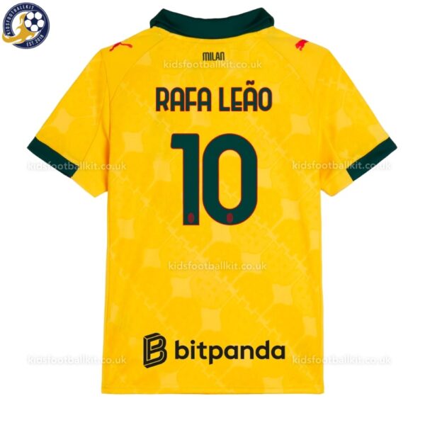 AC Milan RAFA LEAO 10 Third 25 26 Kids Football Kit - back view