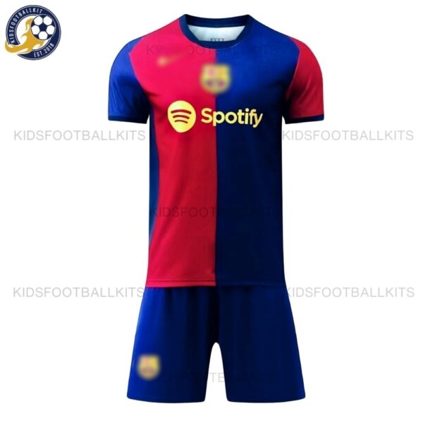 Barcelona Home Kids Football Kit 24/25 - front view