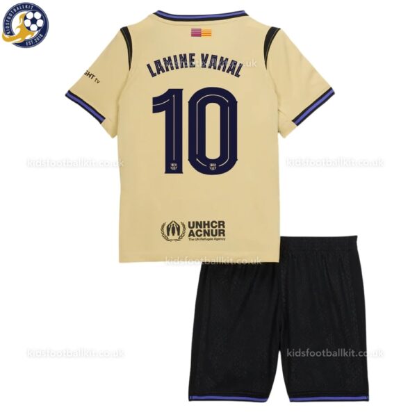Barcelona LAMINE YAMAL 10 Away 25 26 Kids Football Kit -back view
