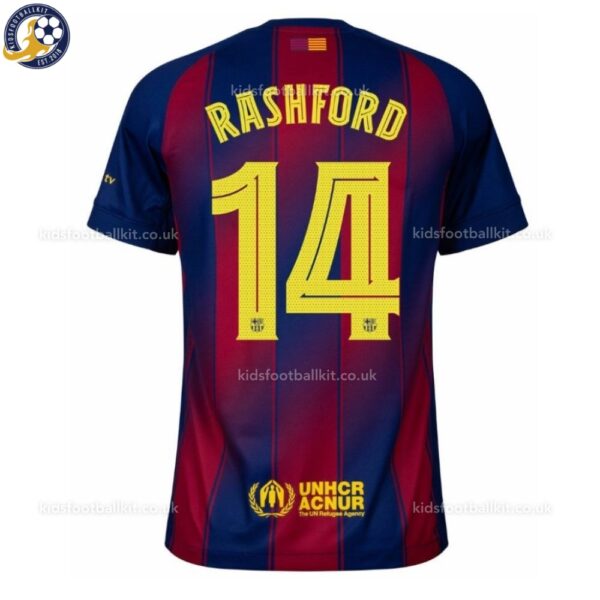 Barcelona RASHFORD 14 Home 25 26 Men Football Shirt_back view