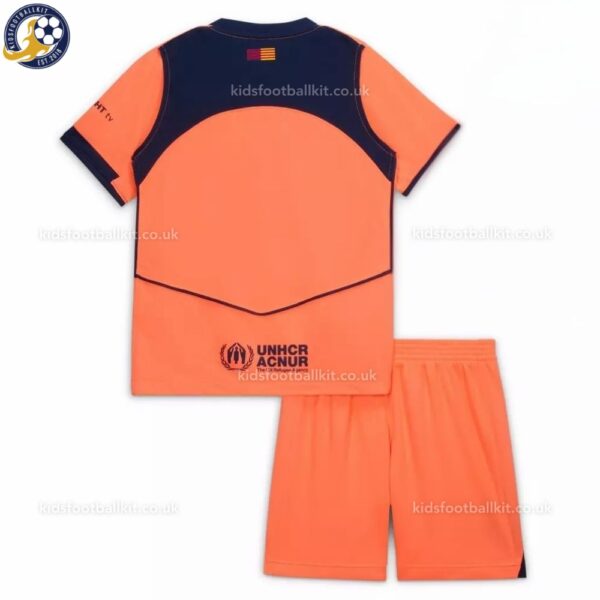 Barcelona Third Kids Football Kit 25_26-back view