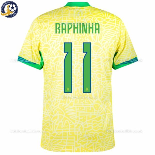 Brazil RAPHINHA 11 Home Men Football Shirt 24_25-back view