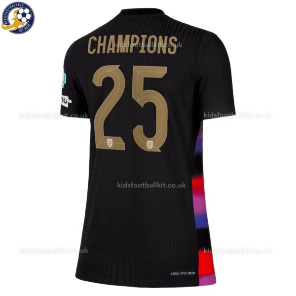 England 25/26 Away Women Football Shirt CHAMPIONS 25 - Back View