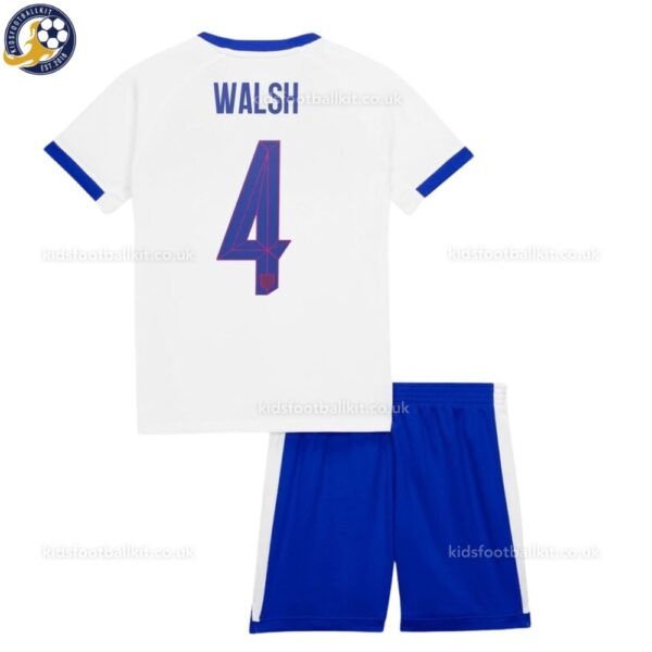 England WALSH 4 Home Kids Football Kit 25_26_back view