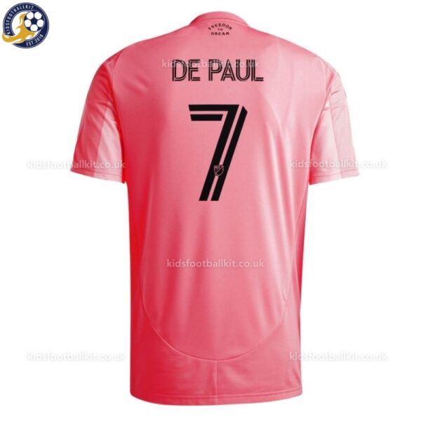 Inter Miami 25_26 DE PAUL 7 Home Men Football Shirt - Back View
