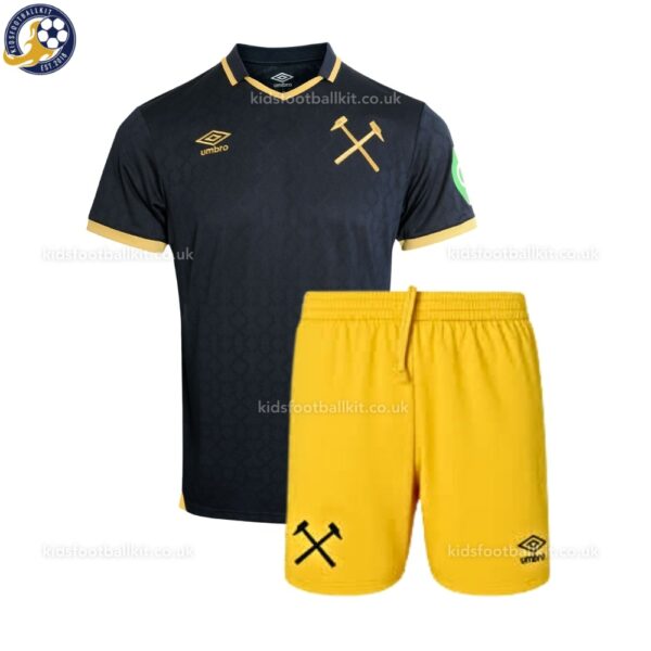 West Ham United Third 25_26 Kids Football Kit - front view