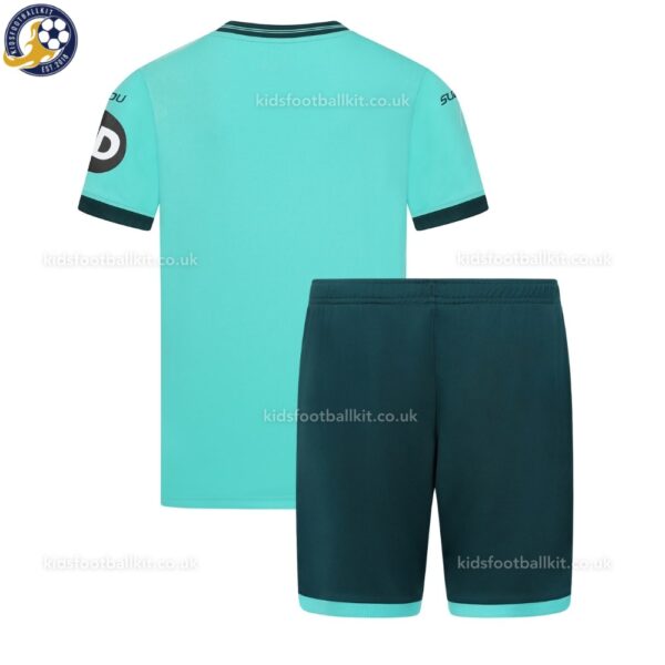 Wolves Away 25 26 Kids Football Kit- back view