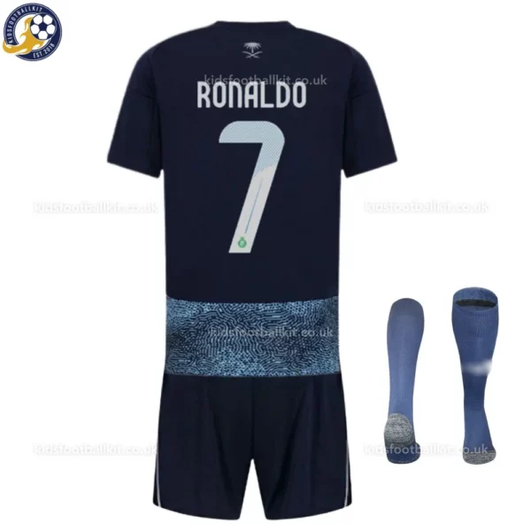 Al Nassr Away Kids Football Kit 2025_26 – RONALDO 7-back view
