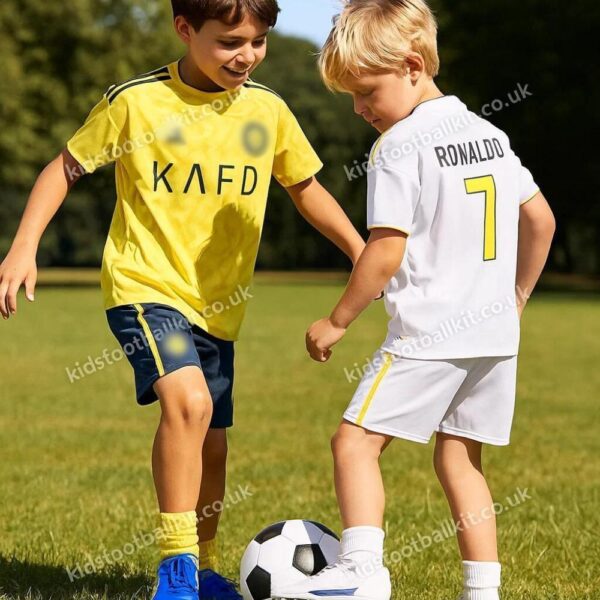 Al Nassr RONALDO 7 Christmas Gift Bundle Home & Third Kits Set for Loyal Fans 2025-26 (1) AI GEN 1