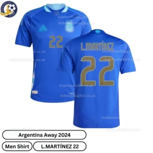 Argentina Away Men Football Shirt 2024_25 – L.MARTÍNEZ 22