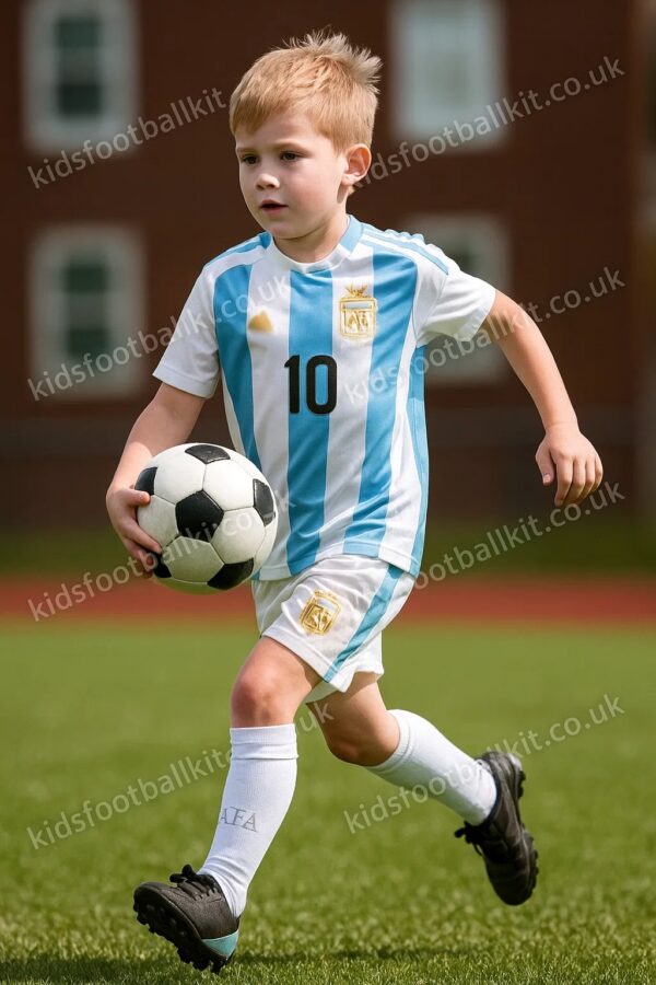 Argentina MESSI 10 Home White Short Football Kit 2024 (With Socks) - AI Generated