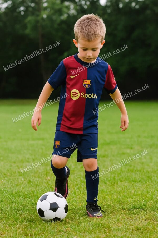 Barcelona LAMINE YAMAL 19 Home Kids Football Kit 2024/25 (With Socks) - Fan Version - AI Generated