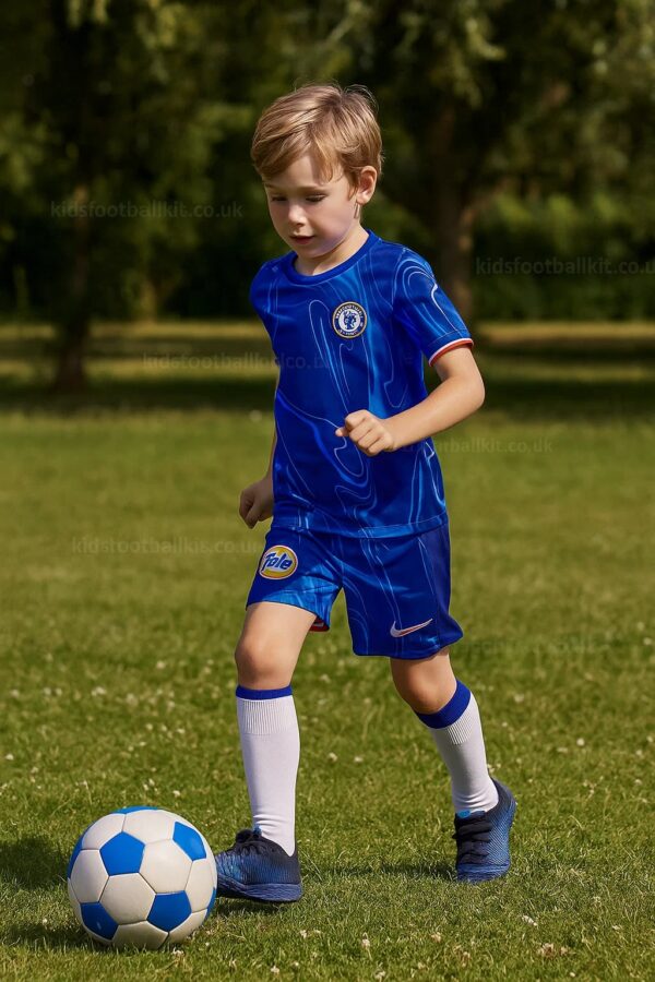 Chelsea Home Kids Football Kit 2024/25 PALMER 20 Printed (With Socks) - Fan Version - AI Generated