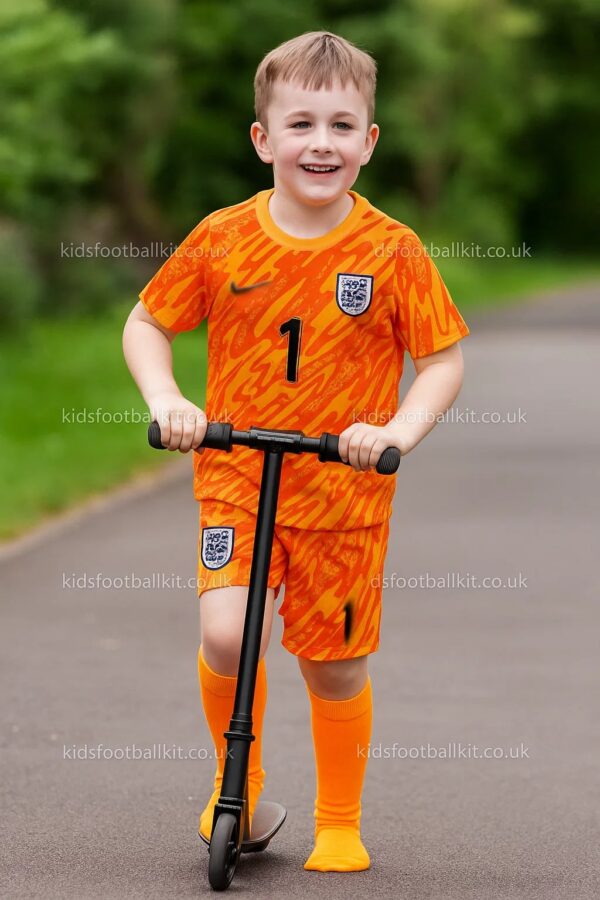 England Goalkeeper Kids Football Kit 2024/25 PICKFORD 1 Printed (With Socks) - AI Generated