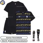 Everton Third Kids football Kit 25_26-over view with socks