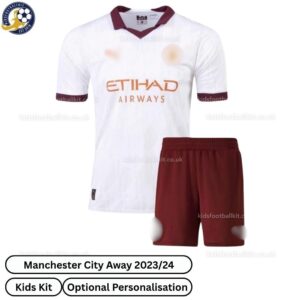 Manchester City Away Kids Football Kit 23_24-front view -blur