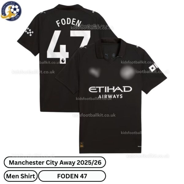 Manchester City Away Men Football Shirt 25_26-FODEN 47-over view-blur