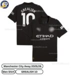 Manchester City Away Men Football Shirt 25_26-GREALISH 10-over view-blur