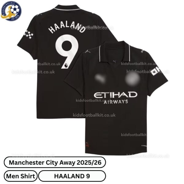 Manchester City Away Men Football Shirt 25_26-HAALAND 9-over view-blur