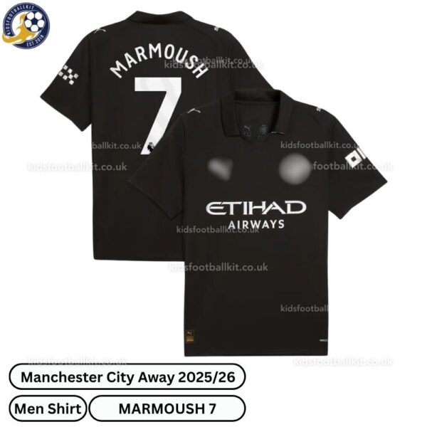 Manchester City Away Men Football Shirt 25_26-MARMOUSH 7-over view-blur