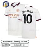 Manchester City Away Men Football shirt 23_24-GREALISH 10-over view-blur
