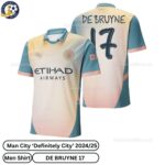 Manchester City Definitely City Men Football Shirt 24_25 -DE BRUYNE 17- over view-blur