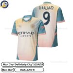 Manchester City Definitely City Men Football Shirt 24_25 -HAALAND 9- over view-blur