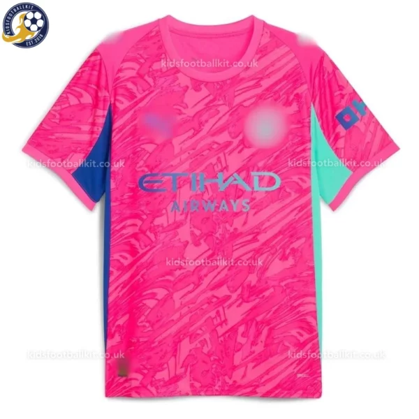Manchester City Goalkeeper Kids Football Shirt 2025_26 – DONNARUMMA 25 – Pink-front view