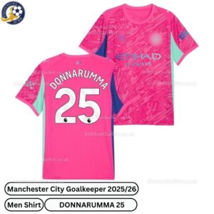 Manchester City Goalkeeper MEn Football Shirt 25_26-DONNARUMMA 25-over view-pink-blur
