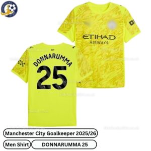 Manchester City Goalkeeper MEn Football Shirt 25_26-DONNARUMMA 25-over view-yellow-blur