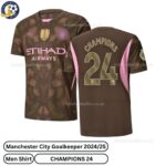 Manchester City Goalkeeper Men Football Shirt 23_24-CHAMPIONS 24-over view-blur