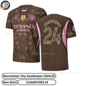Manchester City Goalkeeper Men Football Shirt 23_24-CHAMPIONS 24-over view-blur