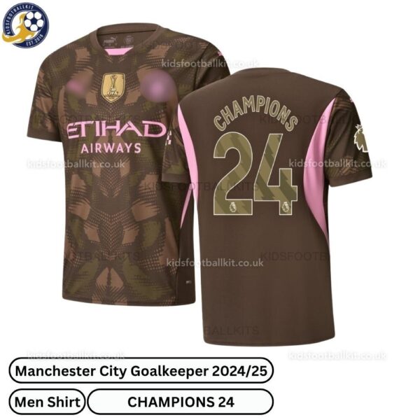 Manchester City Goalkeeper Men Football Shirt 23_24-CHAMPIONS 24-over view-blur
