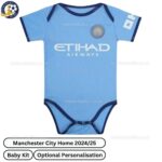 Manchester City Home Bby Football Kit 24_25-front view -blur