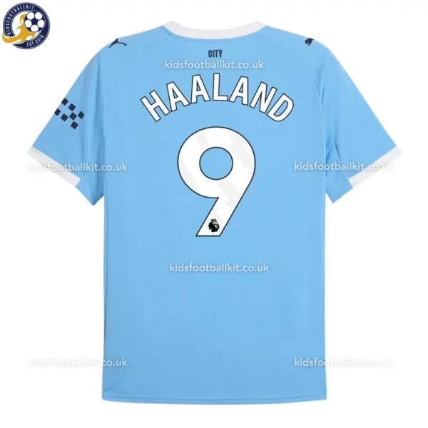 Manchester City Home Kids Football Kit 2025_26 – HAALAND 9-back view