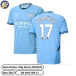 Manchester City Home Men Football Shirt 24_25-DE BRUYNE 17-over view-blur