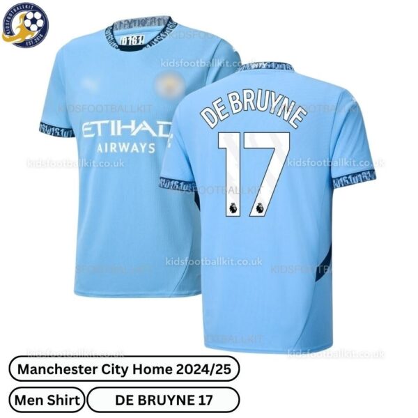 Man City De Bruyne 17 Home Men Football Shirt 24/25 | Best 2026