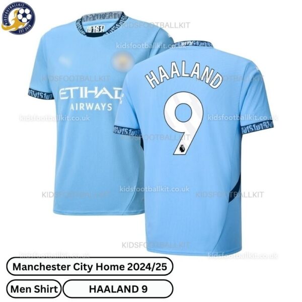 Manchester City Home Men Football Shirt 24_25 – HAALAND 9-over view-blur