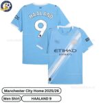 Manchester City Home Men Football Shirt 25_26- HAALAND 9-over view-blur