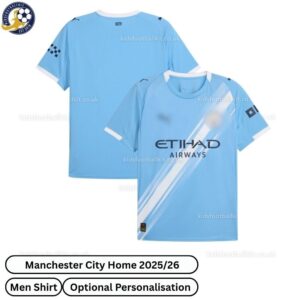 Manchester City Home Men Football Shirt 25_26-over view-blur