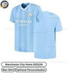 Manchester City Home Men football shirt 23_24-over view -blur