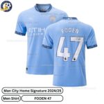 Manchester City Home Signature Men Football Shirt 24_25-FODEN 47-over view-blur