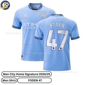 Manchester City Home Signature Men Football Shirt 24_25-FODEN 47-over view-blur